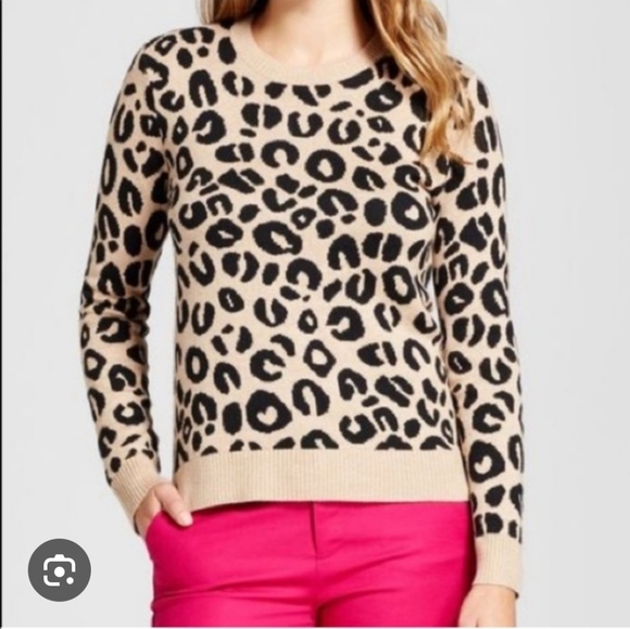 a new day Sweaters - A New Day Leopard Print Sweater